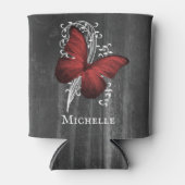 Red Rustic Butterfly - Aangepaste Koelbox Blikjeskoeler (Voorkant)