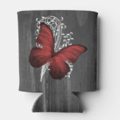 Red Rustic Butterfly - Aangepaste Koelbox Blikjeskoeler (Achterkant)