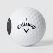 Red Rustic Butterfly - Aangepersonaliseerde Golf B Golfballen (Logo)