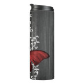 Red Rustic Butterfly - gepersonaliseerde thermisch Thermosbeker (Geroteerd rechts)