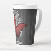 Red Rustic Butterfly persoonlijke latte Mok (Rechterhoek)