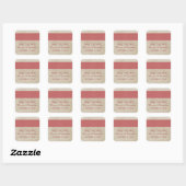 Red Rustic Damask sparen de Stickers van de Datum (Vel)