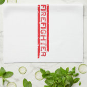 Red Rustic Firefighter Fireman Manly Cool Theedoek (Gevouwen)