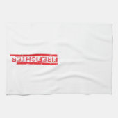 Red Rustic Firefighter Fireman Manly Cool Theedoek (Horizontaal)