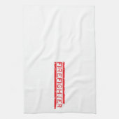 Red Rustic Firefighter Fireman Manly Cool Theedoek (Verticaal)