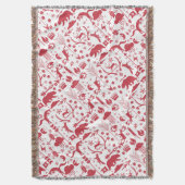 Red Rustic Holiday Moon Clouds Beer Deer Lodge Deken (Voorkant Verticaal)