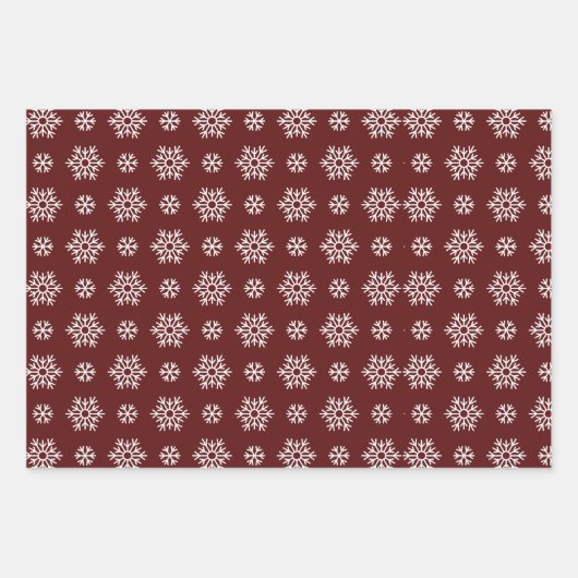 red rustic pattern Merry Christmas Inpakpapier Vel (Voorkant 3)