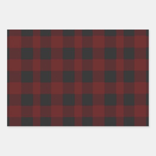 red rustic pattern Merry Christmas Inpakpapier Vel (Voorkant)