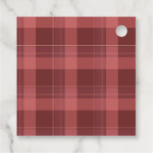 Red Rustic Plaid Country Baby Q Baby shower Bedankjes Labels (Achterkant)