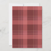 Red Rustic Plaid Country Baby Q Baby shower Bedankkaart (Achterkant)