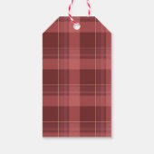 Red Rustic Plaid Country Baby Q Baby shower Cadeaulabel (Achterkant)