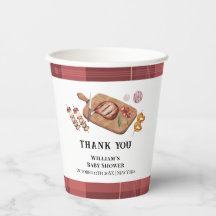 Red Rustic Plaid Country Baby Q Baby shower