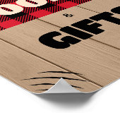 Red Rustic Plaid Lumberjack Boeken en geschenken Poster (Hoek)