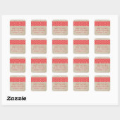 Red Rustic Quatrefoil Sparen de Stickers van de Da (Vel)