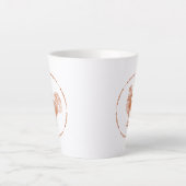 Red Rustic Rooster Latte Mok (Voorkant)