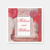 Red  Rustic Servetten (Voorkant)