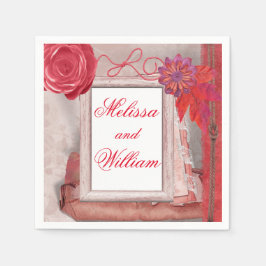 Red  Rustic Servetten