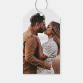 Red Rustic Tree Woodgrain Christmas Gift Tag Cadeaulabel (Achterkant)