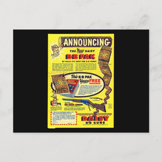 Red Ryder BB Pistool 50 Comic Book BB Sale Briefkaart (Voorkant)