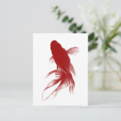 Red Ryukin Goldfish Briefkaart (Staand voorkant)