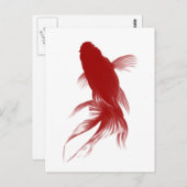Red Ryukin Goldfish Briefkaart (Voorkant / Achterkant)
