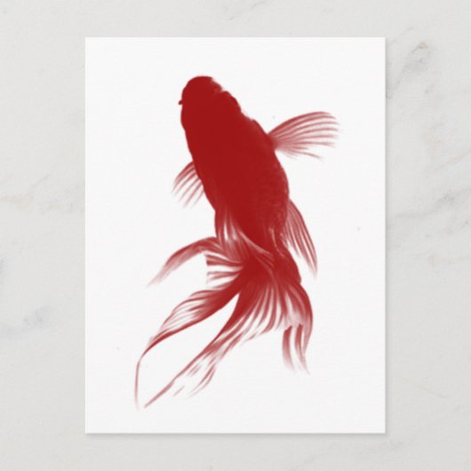 Red Ryukin Goldfish Briefkaart (Voorkant)