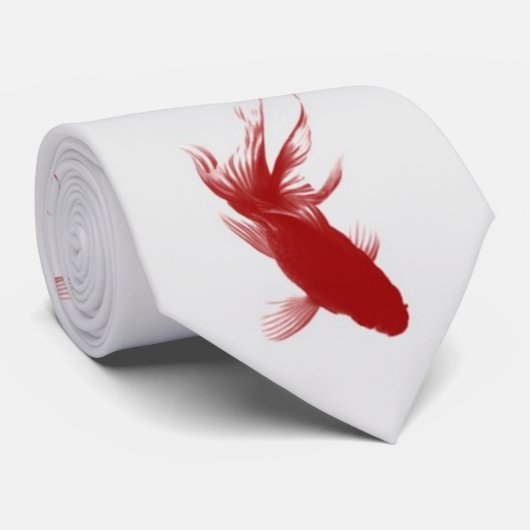 Red Ryukin Goldfish Stropdas (Opgerold)