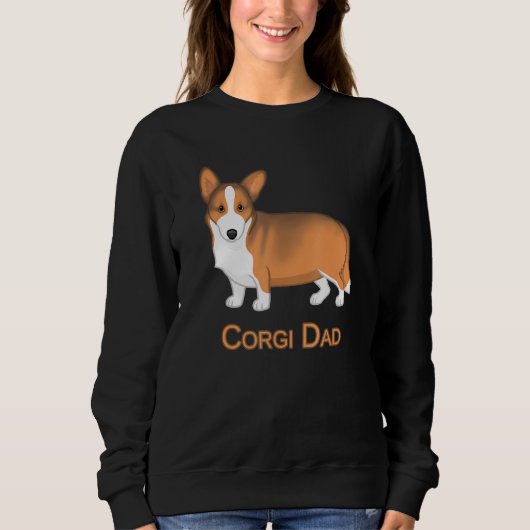 Red Sable Cardigan Welsh Corgi Dad Dog Trui (Voorkant)