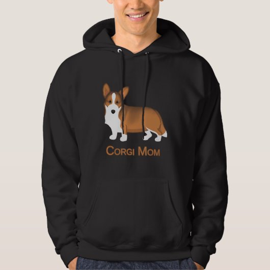 Red Sable Cardigan Welsh Corgi Mam Dog Hoodie (Voorkant)