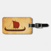 Red Sail Viking Ship II Bagagelabel (Voorkant horizontaal)