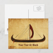 Red Sail Vikingschip Briefkaart (Voorkant / Achterkant)