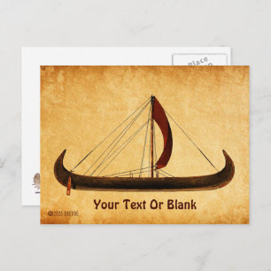 Red Sail Vikingschip Briefkaart