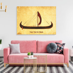 Red Sail Vikingschip Canvas Afdruk
