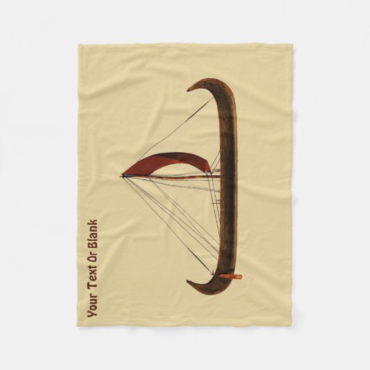 Red Sail Vikingschip Fleece Deken (Voorkant)