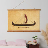Red Sail Vikingschip Hangend Wandkleed (Slaapkamer)