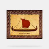 Red Sail Vikingschip II Acryl Bord (Voorkant)