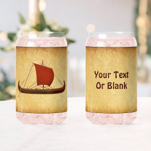 Red Sail Vikingschip II Blikvorm Glas