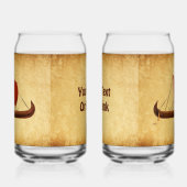 Red Sail Vikingschip II Blikvorm Glas (Links)