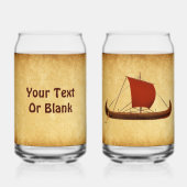 Red Sail Vikingschip II Blikvorm Glas (Achterkant)