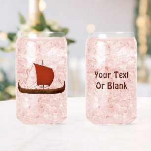 Red Sail Vikingschip II Blikvorm Glas