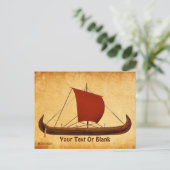 Red Sail Vikingschip II Briefkaart (Staand voorkant)