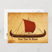 Red Sail Vikingschip II Briefkaart (Voorkant / Achterkant)