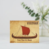 Red Sail Vikingschip II Briefkaart (Staand voorkant)