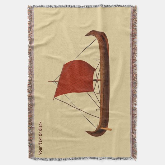 Red Sail Vikingschip II Deken (Voorkant Verticaal)