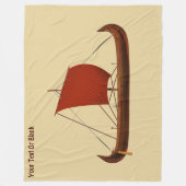 Red Sail Vikingschip II Fleece Deken (Voorkant)