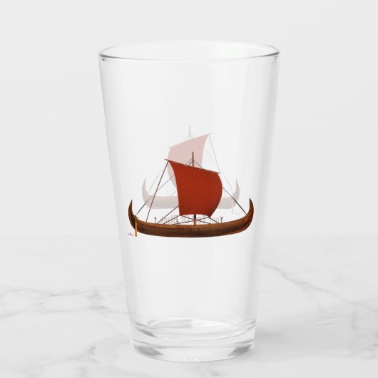 Red Sail Vikingschip II Glas (Achterkant)