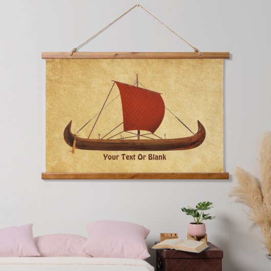 Red Sail Vikingschip II Hangend Wandkleed (Slaapkamer)