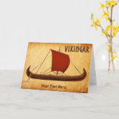 Red Sail Vikingschip II Kaart (Gele Bloem)