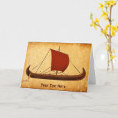 Red Sail Vikingschip II Kaart (Gele Bloem)