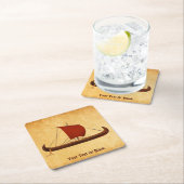 Red Sail Vikingschip II Kartonnen Onderzetters (Insitu)